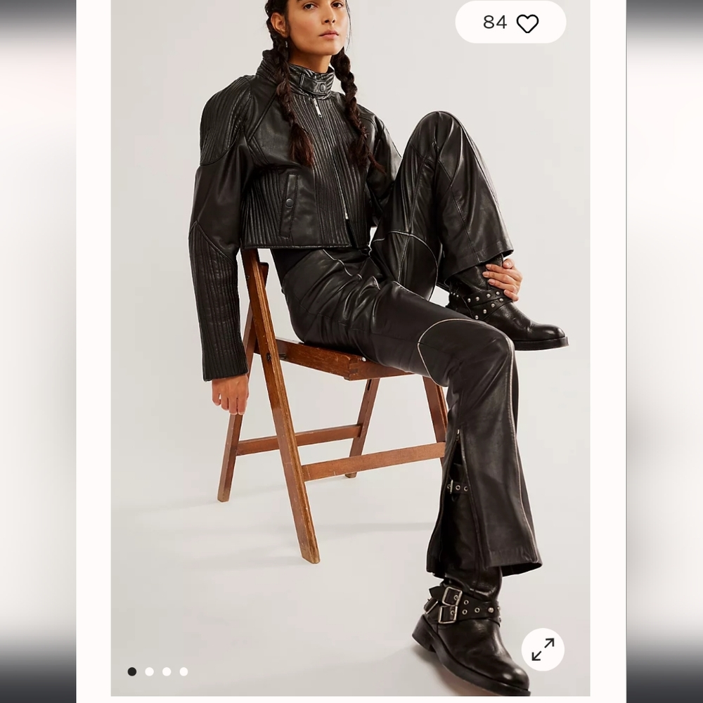 Understated Leather Grand Prix Pants for Free People